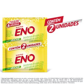 SAL DE FRUTA ENO ABACAXI, ALÍVIO RÁPIDO DA AZIA 2 ENVELOPES COM 5G CADA