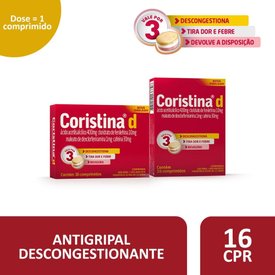 CORISTINA D PRO COM 16 COMPRIMIDOS