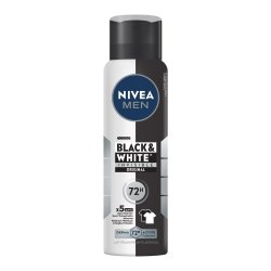 Desodorante Antitranspirante Aerossol Nivea Men Invisible Black White 150ml