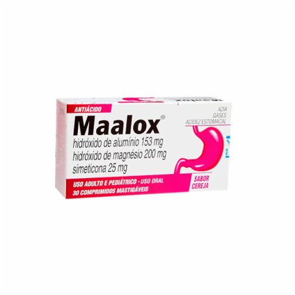 MAALOX CEREJA 30 COMPRIMIDOS MASTIGÁVEIS