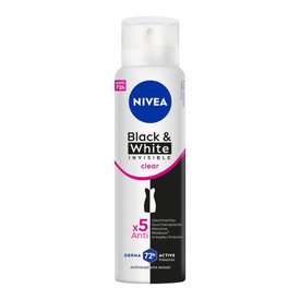DESODORANTE ANTITRANSPIRANTE AEROSSOL NIVEA INVISIBLE BLACK WHITE CLEAR 150ML