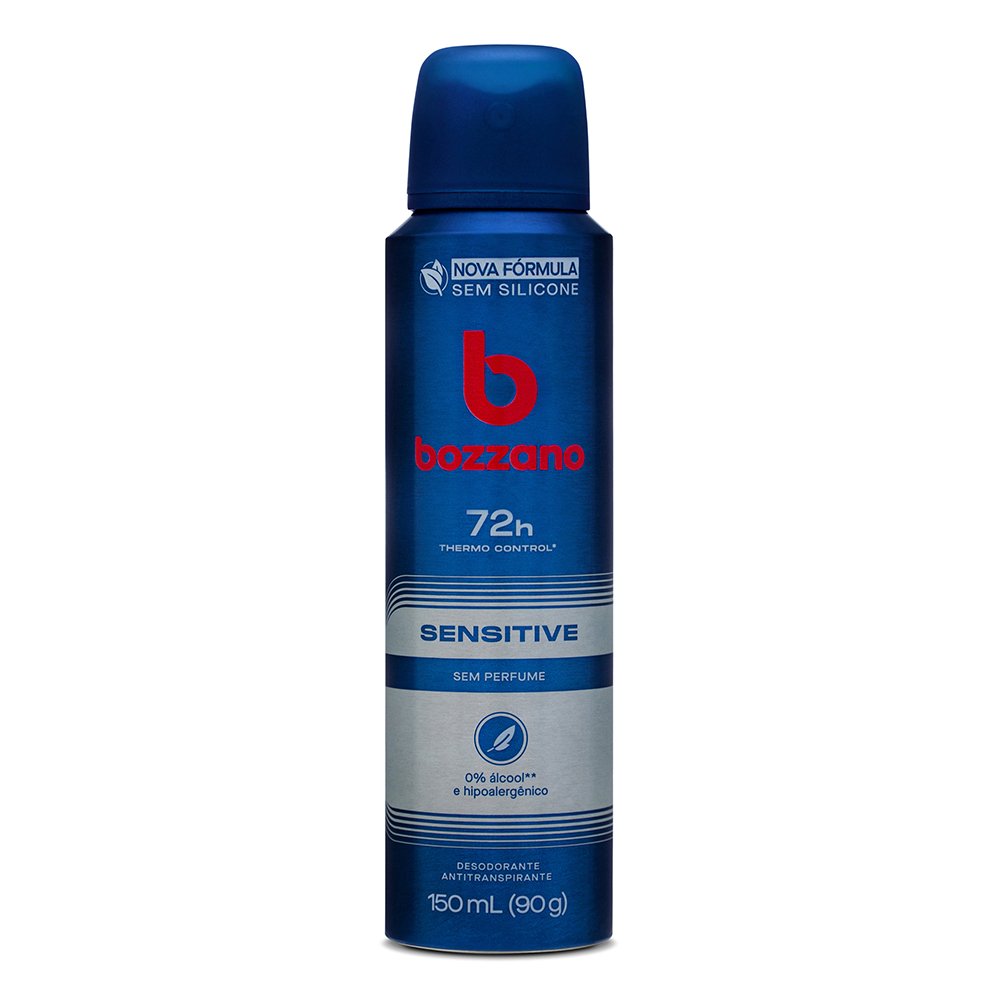Desodorante Antitranspirante Aerossol Masculino Bozzano Sensitive 150ml