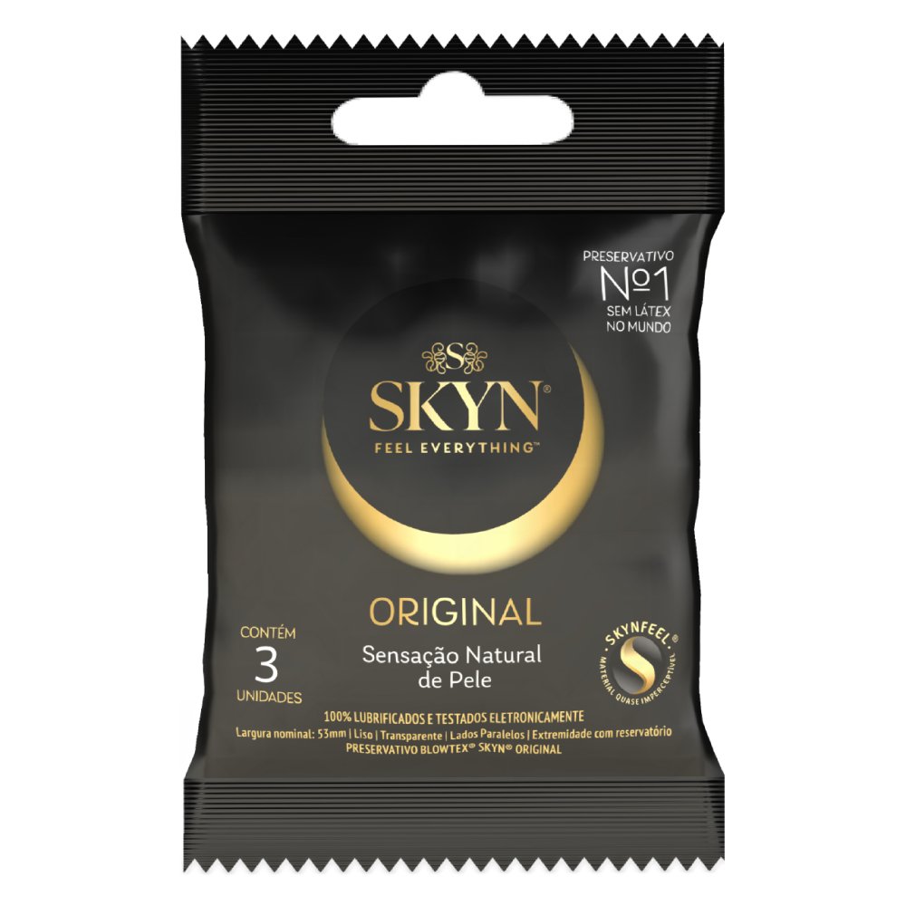 Preservativo Blowtex Skyn Com 3 Unidades