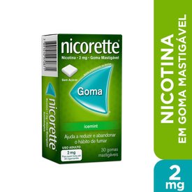 GOMA MASTIGÁVEL NICORETTE ICEMINT 2MG 30 UNIDADES