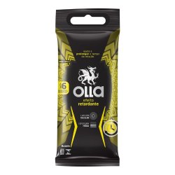 Preservativo Olla Lubrificado Prolong Com 6 Unidades