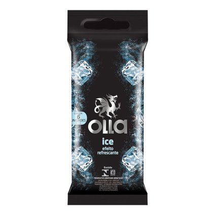 PRESERVATIVO OLLA LUBRIFICADO ICE COM 6 UNIDADES