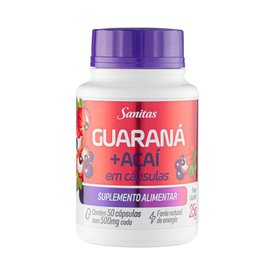 GUARANÁ COM AÇAÍ SANITAS 50 CÁPSULAS