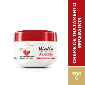 CREME DE TRATAMENTO L'ORÉAL PARIS ELSEVE REPARAÇÃO TOTAL 5 300G