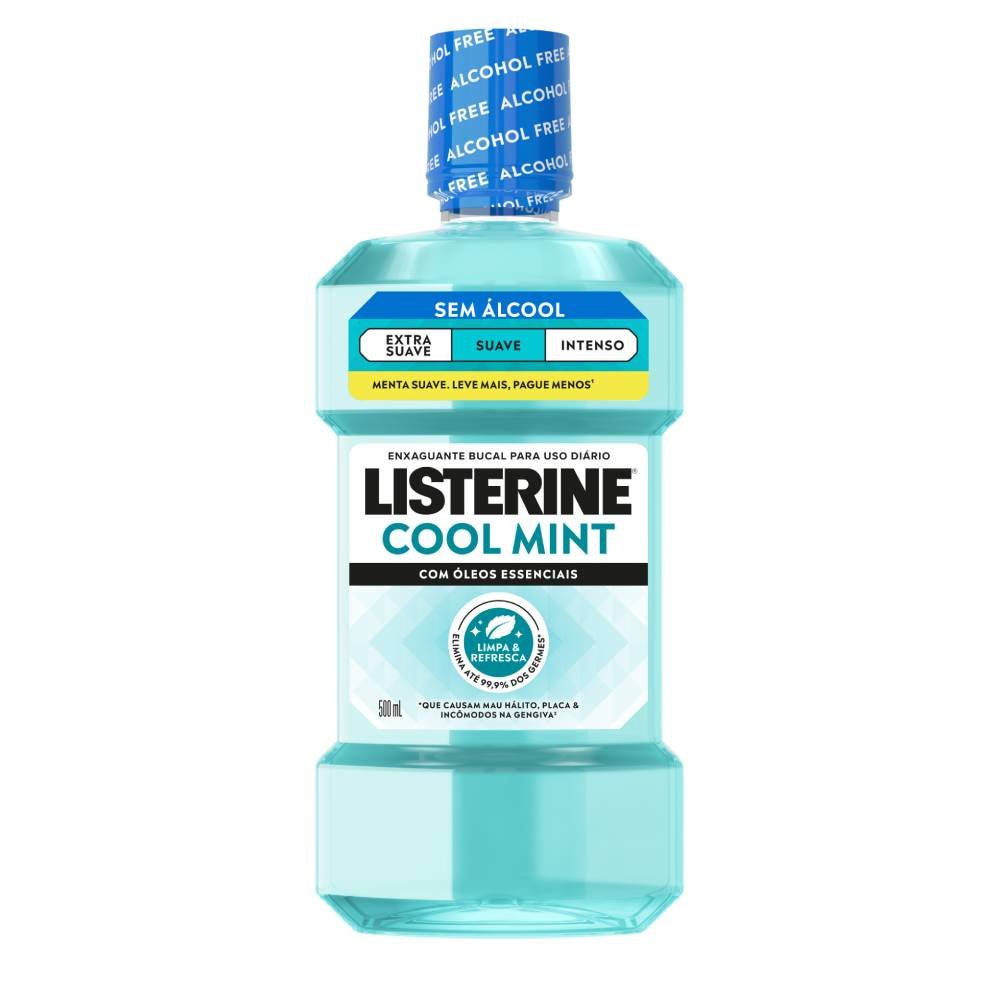 Enxaguante Bucal Listerine Cool Mint Suave 500ml