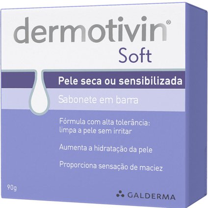 SABONETE EM BARRA DERMOTIVIN SOFT BARRA PELE SECA OU SENSIBILIZADA 90G