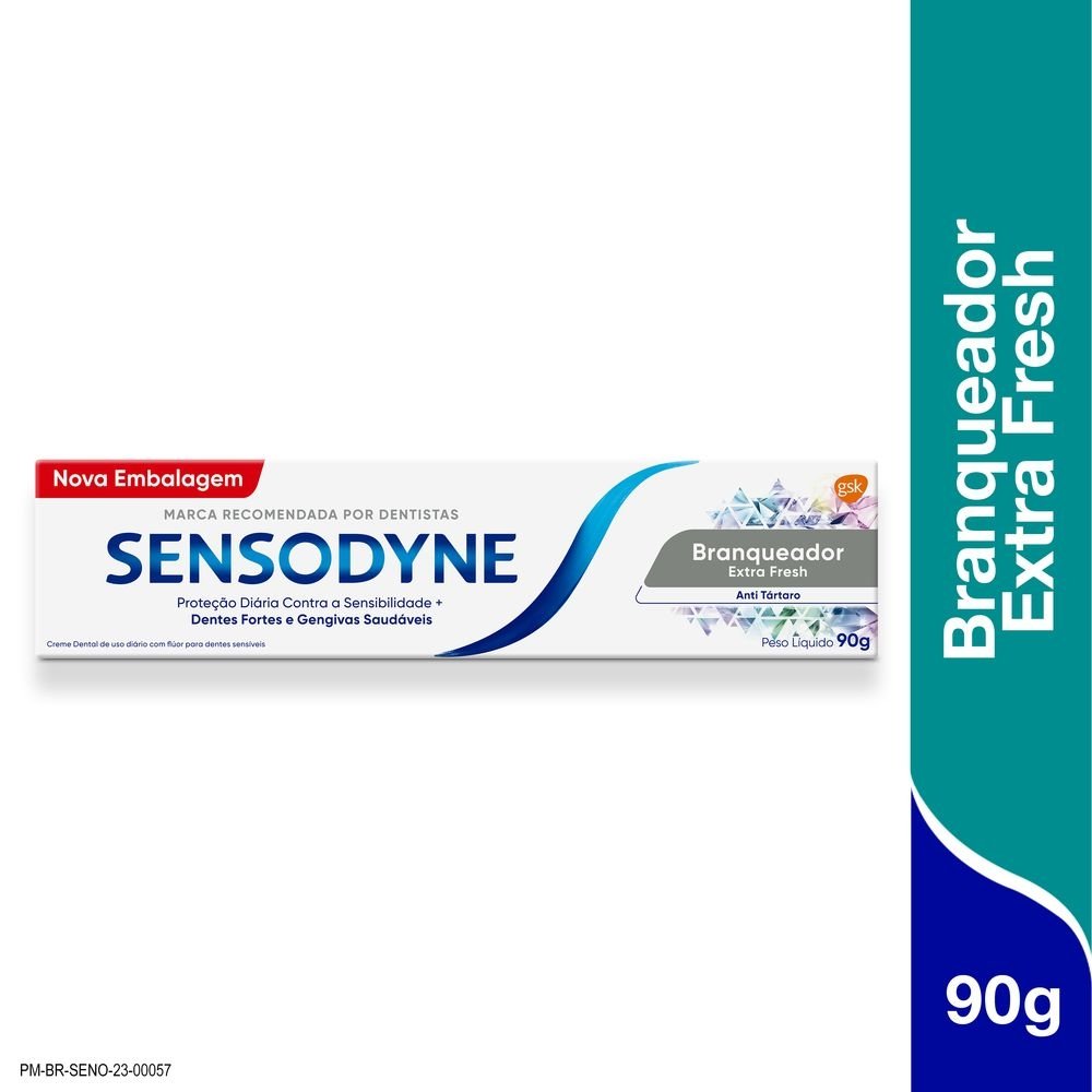 creme dental sensodyne branqueador extra fresh