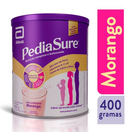 SUPLEMENTO INFANTIL PEDIASURE MORANGO 400G
