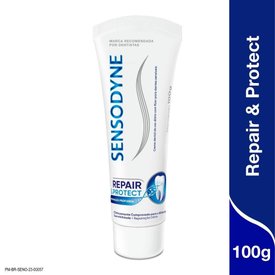CREME DENTAL SENSODYNE REPAIR & PROTECT REPARAÇÃO MAIS FORTE PARA DENTES SENSÍVEIS TECNOLOGIA 100G