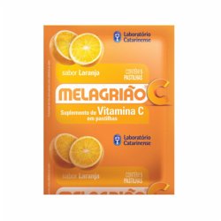Pastilha Melagrião Vitamina C Laranja 5 Pastilhas