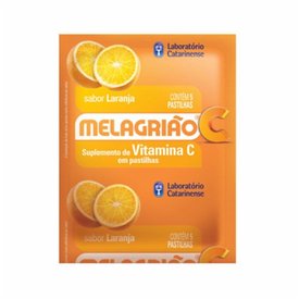 PASTILHA MELAGRIÃO VITAMINA C LARANJA 5 PASTILHAS