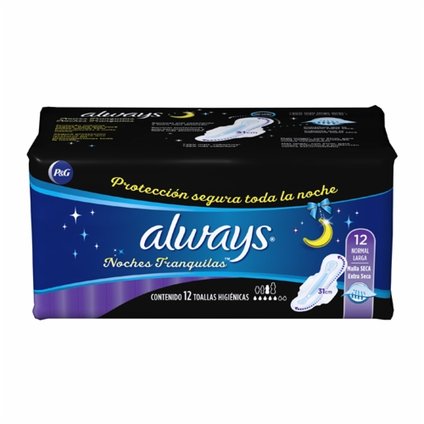 ABSORVENTE ALWAYS ACTIVE NOTURNO MEGA 12 UNIDADES