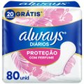 PROTETOR DIÁRIO ALWAYS COM PERFUME 80 UNIDADES