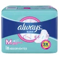 ABSORVENTE ALWAYS TAMANHO M SUAVE COM ABAS 8 UNIDADES