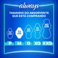 ABSORVENTE ALWAYS TAMANHO M SUAVE COM ABAS 8 UNIDADES
