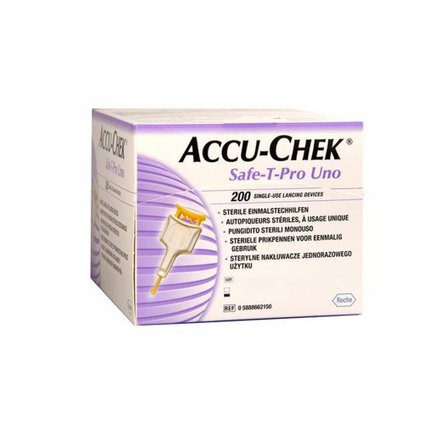 LANCETAS ACCU-CHEK SAFE-T-PRO UNO 200 UNIDADES