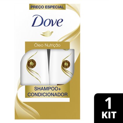 KIT DOVE ÓLEO NUTRIÇÃO SHAMPOO 400ML + CONDICIONADOR 200ML