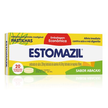 ANTIÁCIDO ESTOMAZIL ABACAXI PASTILHA 20 COMPRIMIDOS