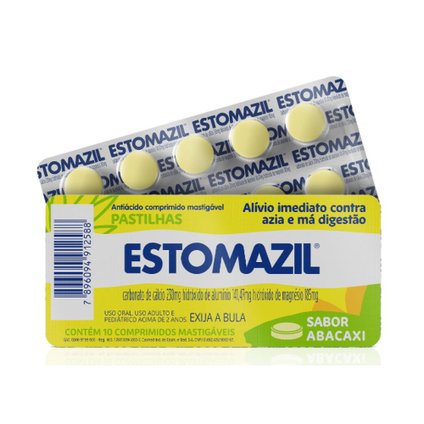 ANTIÁCIDO ESTOMAZIL ABACAXI PASTILHA 10 COMPRIMIDOS