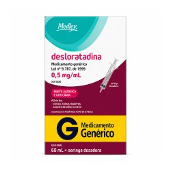 Desloratadina 0,5mg/ml Xarope 60ml Medley Genérico