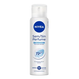 DESODORANTE ANTITRANSPIRANTE AEROSSOL NIVEA SEM PERFUME PELE SENSÍVEL 150ML