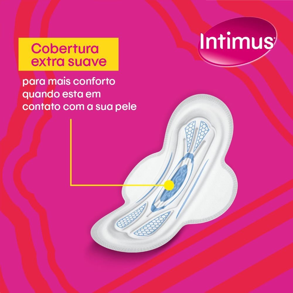 ABSORVENTE EXTERNO INTIMUS SUAVE COM ABAS 16 UNIDADES