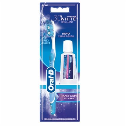 ESCOVA DENTAL ORAL-B 3D WHITE 40 GRATIS CREME DENTAL 3D WHITE 16G