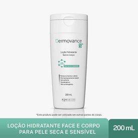 LOÇÃO HIDRATANTE FACE E CORPO DERMOVANCE S 200ML