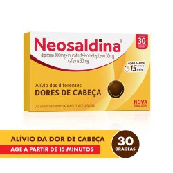 Analgésico Neosaldina Dipirona 300mg + Mucato De Isometepteno 30mg + Cafeína 30mg 30 Drágeas