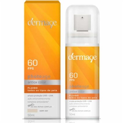 PROTETOR SOLAR DERMAGE PHOTOAGE ANTIOX COLOR FLUIDO FPS 60 50ML