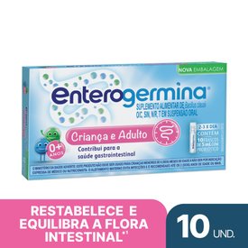 PROBIÓTICO ENTEROGERMINA 10 FRASCOS COM 5ML CADA