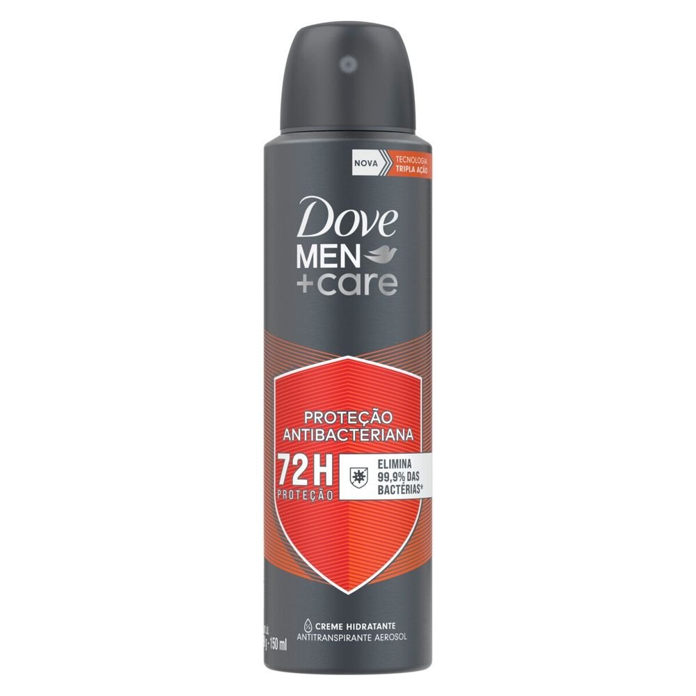 DESODORANTE AEROSOL DOVE MEN +CARE PROTEÇÃO ANTIBACTERIANA 150ML