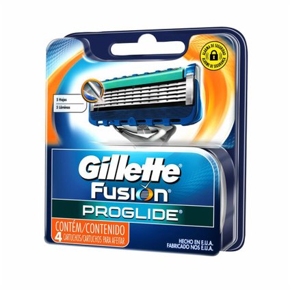 LAMINA DE BARBEAR GILLETTE FUSION PROGLIDE 4 UNIDADES