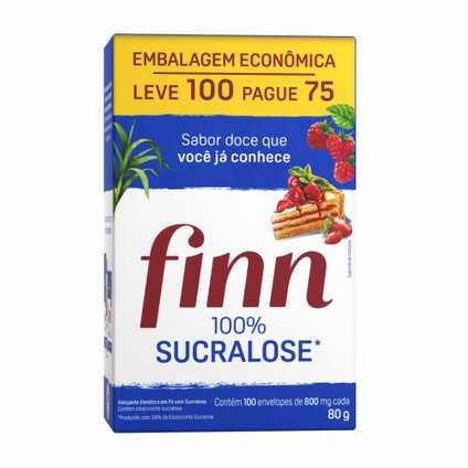 ADOÇANTE EM PÓ FINN SUCRALOSE LEVE 100 PAGUE 75