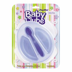Prato Com Divisória E Colher Panvel Baby Clube Azul