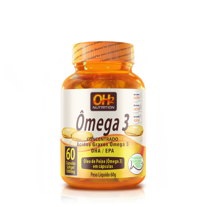 ÔMEGA 3 1000MG OH2 NUTRITION 60 CÁPSULAS