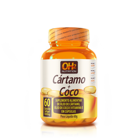 ÓLEO DE CÁRTAMO + ÓLEO DE COCO 100MG OH2 NUTRITION 60 CÁPSULAS