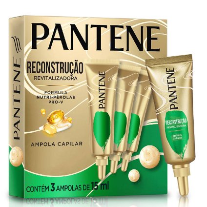 AMPOLA DE TRATAMENTO CAPILAR PANTENE RECONSTRUÇÃO REVITALIZADORA CAIXA 3 UNIDADES 15ML CADA