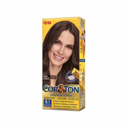 TINTURA PERMANENTE COR E TON 6.1 LOURO ESCURO ACINZENTADO