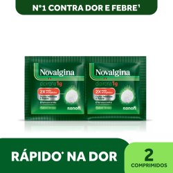 Analgésico E Antitérmico Novalgina Dipirona 1g 2 Comprimidos Efervescentes