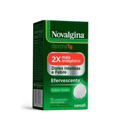 Analgésico E Antitérmico Novalgina Dipirona 1g 10 Comprimidos Efervescentes