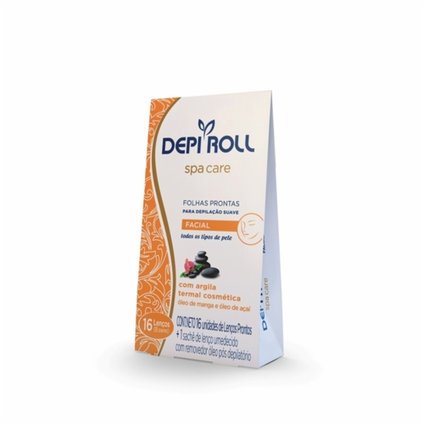CERA DEPILATÓRIA D.ROLL SPA FOLHA FACIAL COM 8 UNIDADES