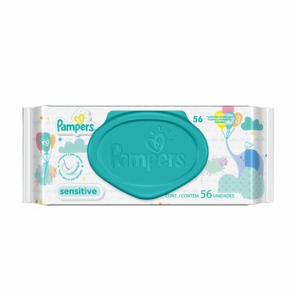 TOALHA UMEDECIDA PAMPERS SENSITIVE COM 56 UNIDADES