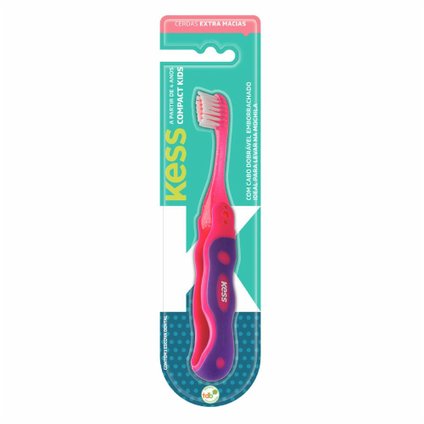 ESCOVA DENTAL INFANTIL KESS COMPACT KIDS COM 1 UNIDADE SORTIDA