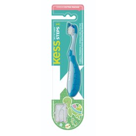 ESCOVA DENTAL INFANTIL KESS STEPS COM CAPA  1 UNIDADE
