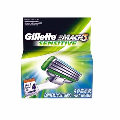 LÂMINA GILLETTE MACH3 POWER SENSITIVE C/4